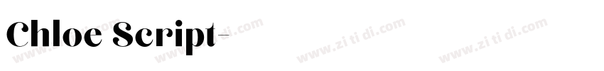 Chloe Script字体转换
